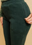 Rumi Fleece Corduroy Flare Pant - Empress Green