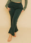 Rumi Fleece Wide Leg Pant - Empress Green