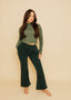 Rumi Fleece Corduroy Flare Pant - Empress Green