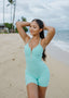 Solara Shorts Bodysuit - Mint