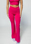 Renata Flare Legging - Hibiscus